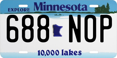 MN license plate 688NOP