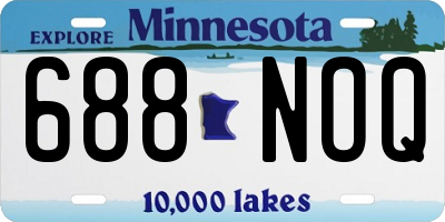 MN license plate 688NOQ