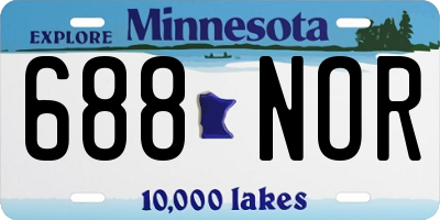 MN license plate 688NOR