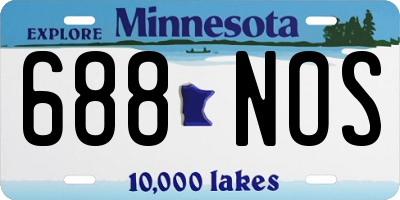 MN license plate 688NOS