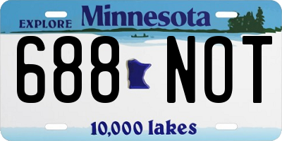 MN license plate 688NOT