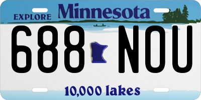 MN license plate 688NOU