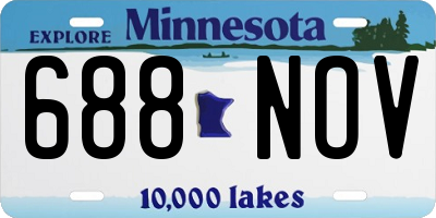 MN license plate 688NOV