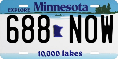 MN license plate 688NOW