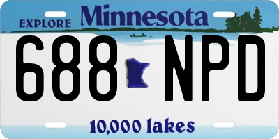 MN license plate 688NPD