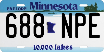 MN license plate 688NPE