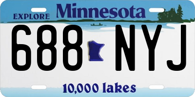 MN license plate 688NYJ