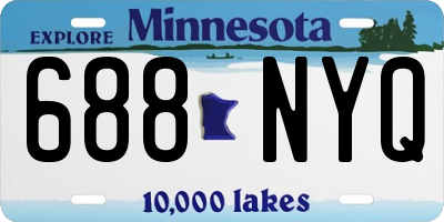 MN license plate 688NYQ
