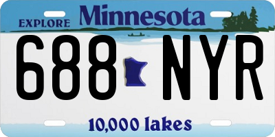 MN license plate 688NYR
