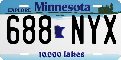 MN license plate 688NYX