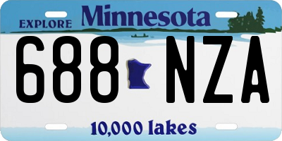 MN license plate 688NZA