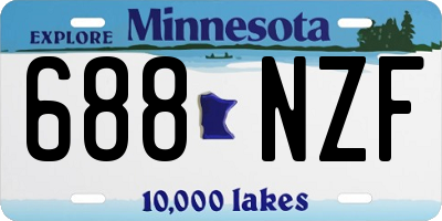 MN license plate 688NZF