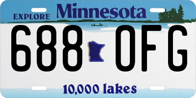 MN license plate 688OFG