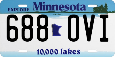 MN license plate 688OVI