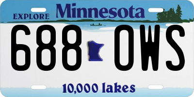 MN license plate 688OWS