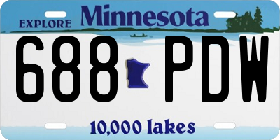 MN license plate 688PDW