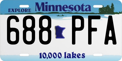 MN license plate 688PFA