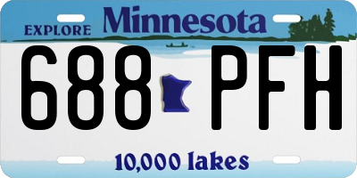 MN license plate 688PFH