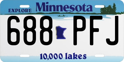 MN license plate 688PFJ