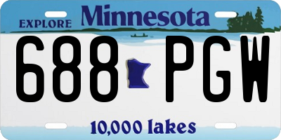 MN license plate 688PGW