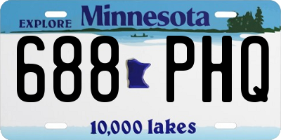 MN license plate 688PHQ