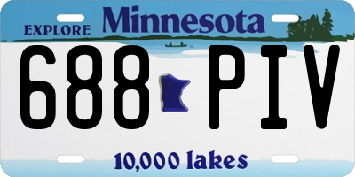 MN license plate 688PIV