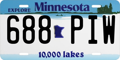 MN license plate 688PIW