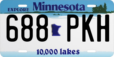 MN license plate 688PKH