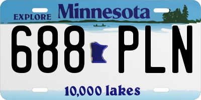 MN license plate 688PLN