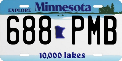 MN license plate 688PMB