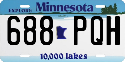 MN license plate 688PQH
