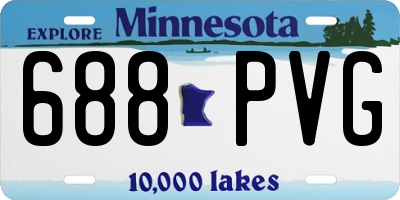 MN license plate 688PVG