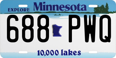 MN license plate 688PWQ