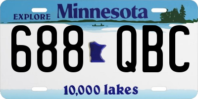 MN license plate 688QBC