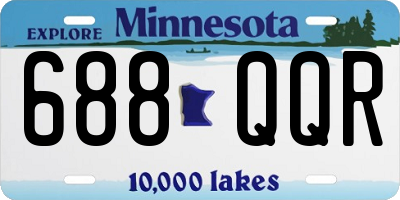 MN license plate 688QQR