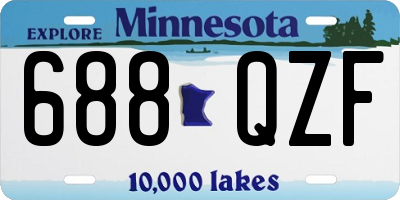 MN license plate 688QZF