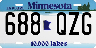 MN license plate 688QZG