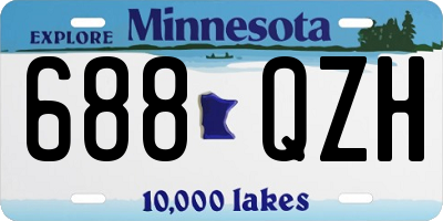 MN license plate 688QZH