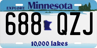 MN license plate 688QZJ