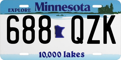 MN license plate 688QZK