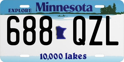 MN license plate 688QZL