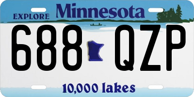 MN license plate 688QZP