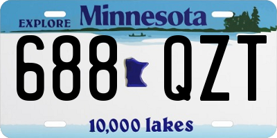 MN license plate 688QZT