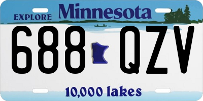 MN license plate 688QZV