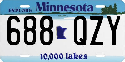 MN license plate 688QZY