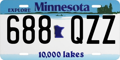 MN license plate 688QZZ