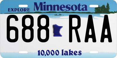 MN license plate 688RAA