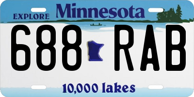 MN license plate 688RAB