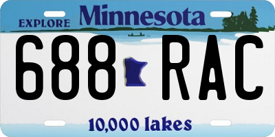 MN license plate 688RAC