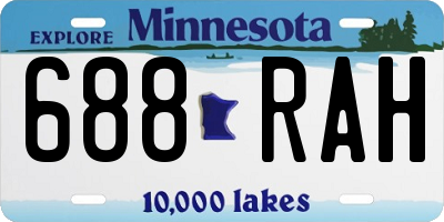 MN license plate 688RAH